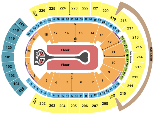 T-Mobile Arena Benson Boone Seating Chart